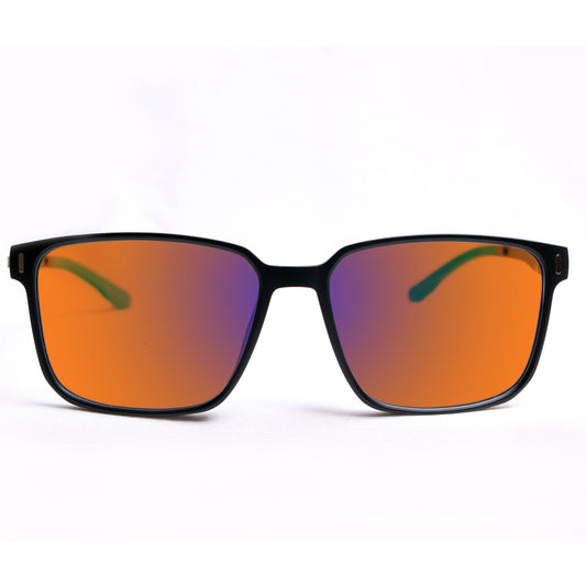 Sleepaxa Voilav Matte Black Amber Tinted Blue Block Glasses for Sleep & Eye Strain