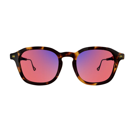 Chrono Burnt Umber FL-41 migraine glasses, rectangle