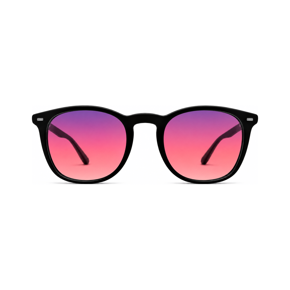 Halcyon Slate Black FL-41 migraine glasses, round oval