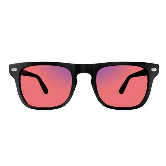 Find Relief, Look Fabulous: Sleepaxa AstroLuxe Jet Black FL-41 Tinted Migraine Glasses