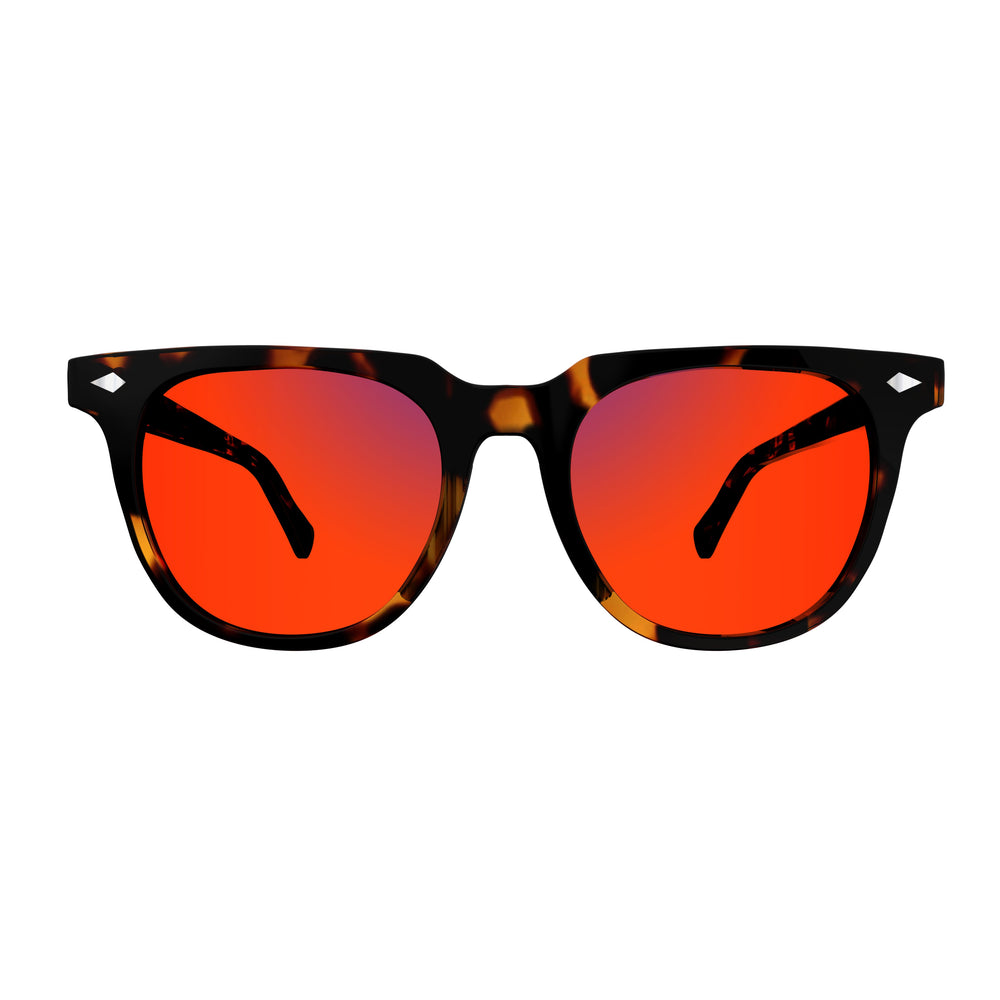 Sleepaxa Elixir Crater Brown red circadian sleep glasses blocking 100% blue light to 550nm