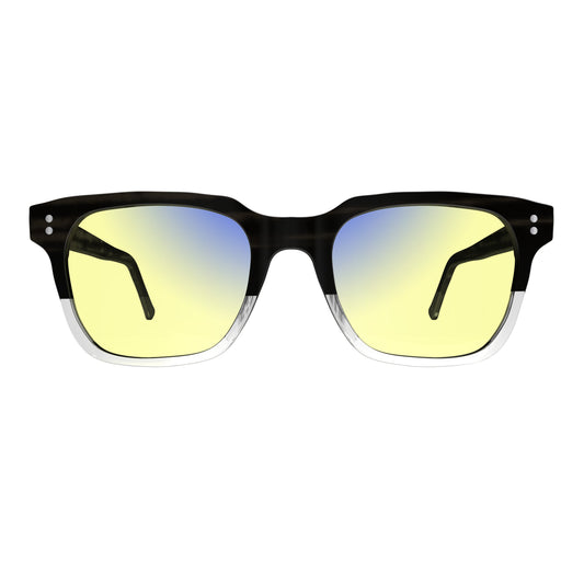 Sleepaxa Artisan Mid Grey gaming & computer glasses with yellow blue-light filter