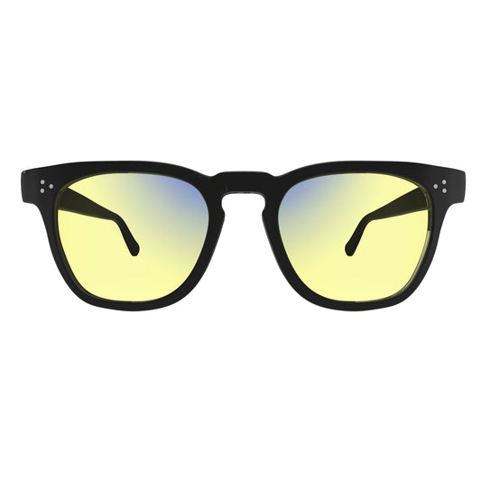 Sleepaxa Seraphic Gun Black gaming & computer glasses with yellow blue-light filter