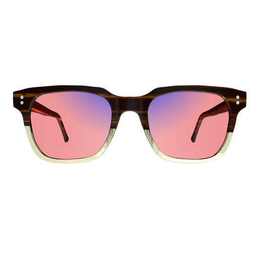 Sleepaxa Artisan Espresso Brown FL-41 migraine & light sensitivity glasses