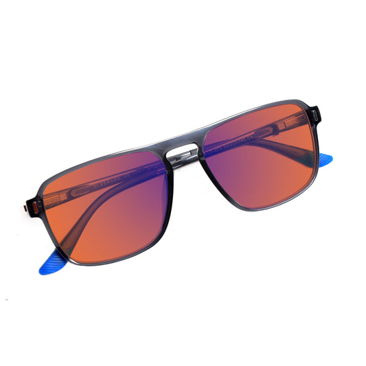 Sleepaxa Lumiere Transparent Grey Amber Tinted Blue Block Glasses for Sleep & Eye Strain