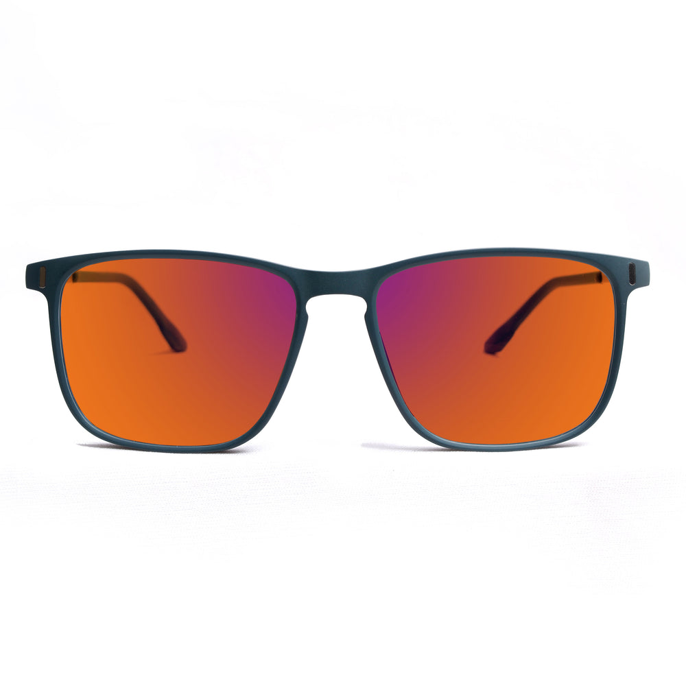 Sleepaxa Elegan Matte Slate Blue red circadian sleep glasses blocking 100% blue light to 550nm