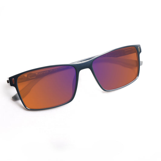 Sleepaxa Yeux Slate Jet Grey Amber Tinted Blue Block Glasses for Sleep & Eye Strain