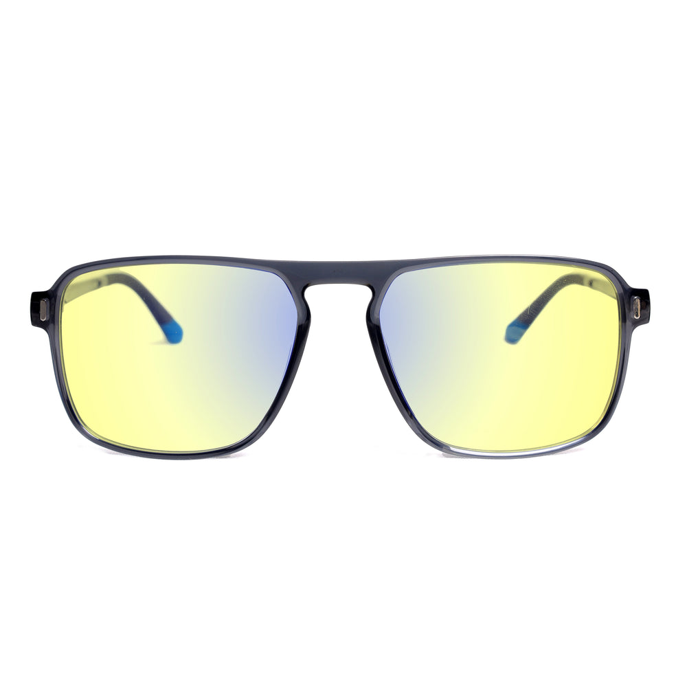 Sleepaxa Lumiere Transparent Grey gaming & computer glasses with yellow blue-light filter