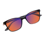 Sleepaxa Clarte Jet Black red circadian sleep glasses blocking 100% of light up to 550nm – side view