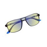 Sleepaxa Lumiere Transparent Grey gaming & computer glasses with yellow blue-light filter – side view