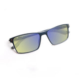 Sleepaxa Yeux Slate Jet Grey gaming & computer glasses with yellow blue-light filter – side view