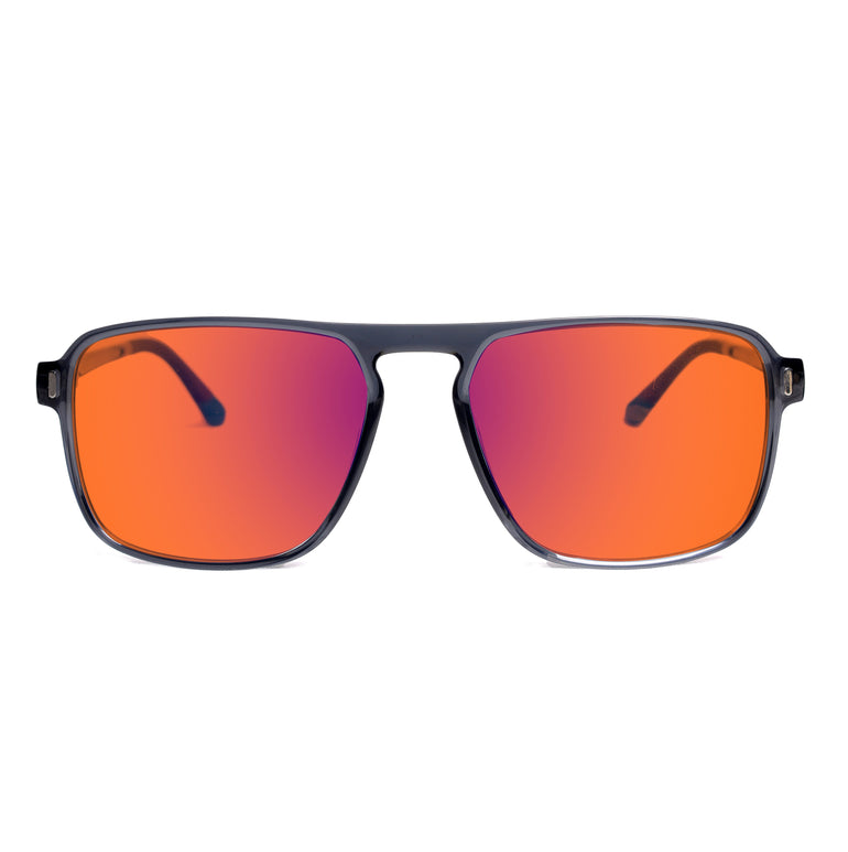 Sleepaxa Lumiere Transparent Grey Amber Tinted Blue Block Glasses for Sleep & Eye Strain