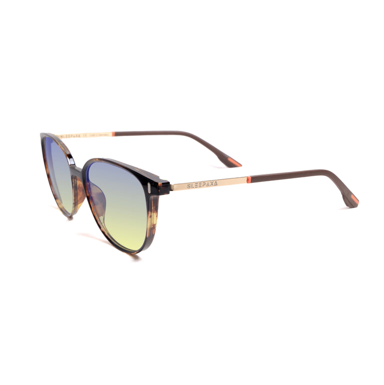 Sleepaxa Voirch Twilight Brown Fade Yellow Tinted Blue Block Gaming Glasses For Gaming & Computer