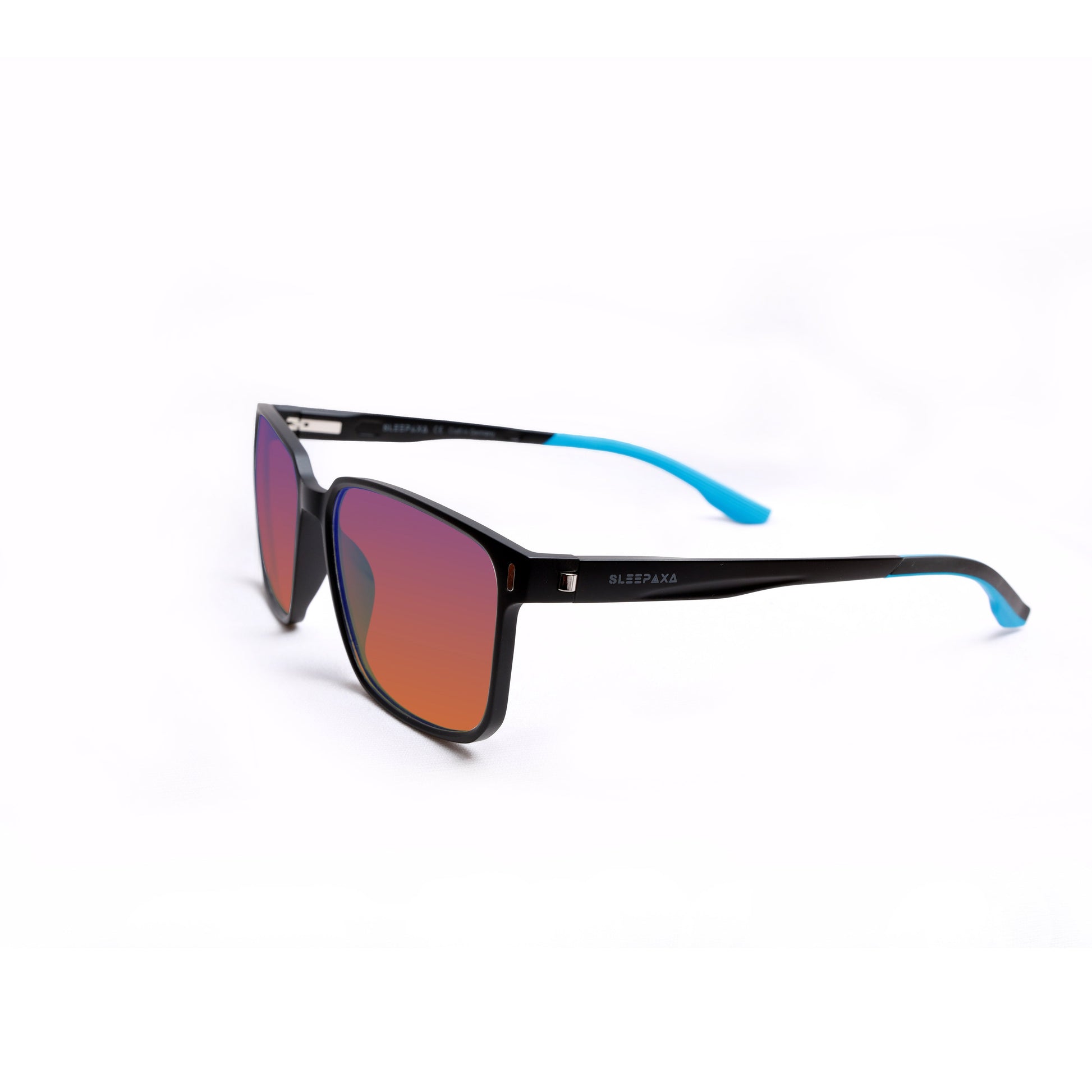 Sleepaxa Voilav Matte Black Amber Tinted Blue Block Glasses for Sleep & Eye Strain