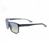 Sleepaxa Yeux Slate Jet Grey gaming & computer glasses with yellow blue-light filter – lens detail view