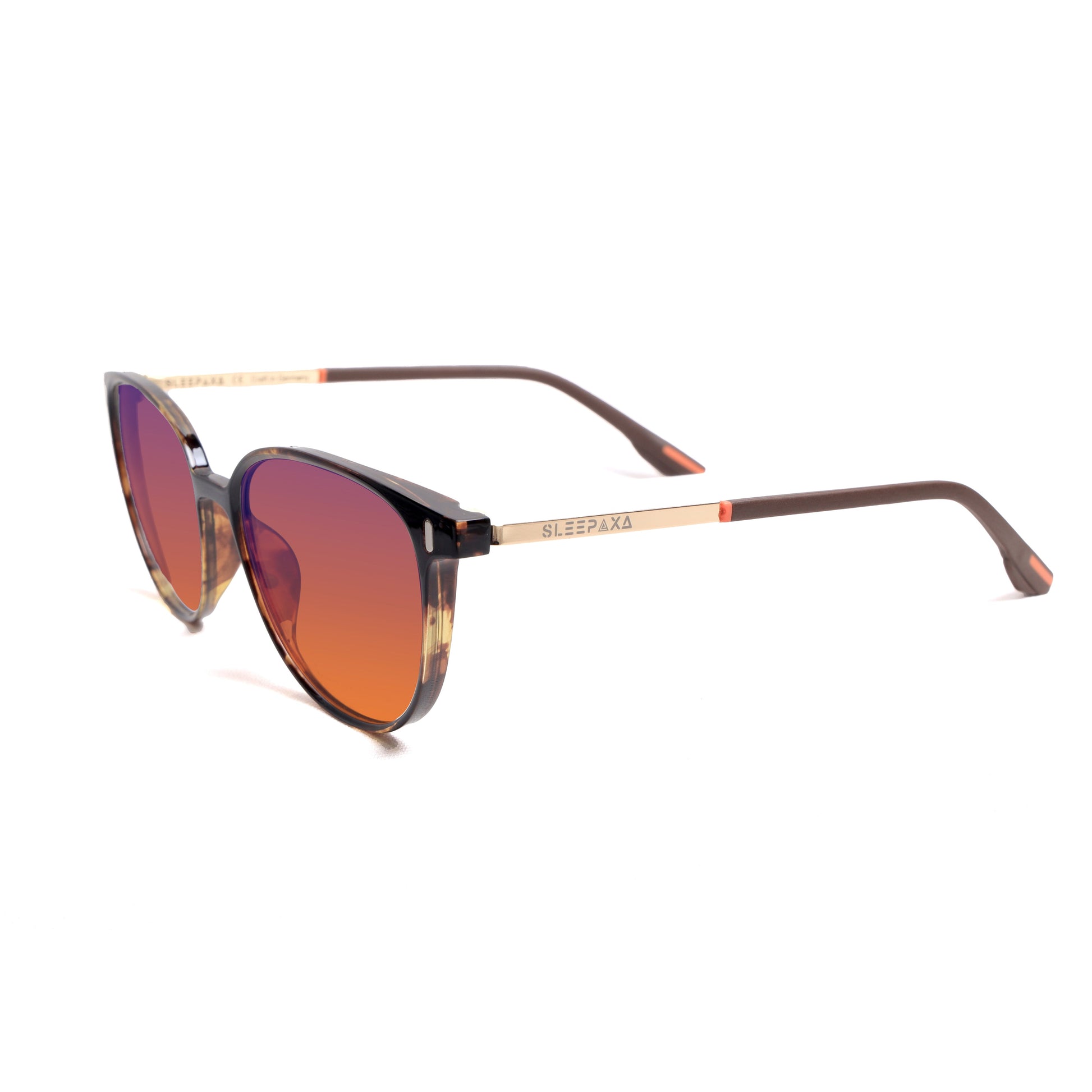 Sleepaxa Voirch Twilight Brown Fade Amber Tinted Blue Block Glasses For Sleep & Eye Strain