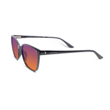 Sleepaxa Clarte Jet Black red circadian sleep glasses blocking 100% of light up to 550nm – lens detail view