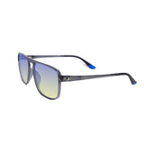 Sleepaxa Lumiere Transparent Grey gaming & computer glasses with yellow blue-light filter – lens detail view
