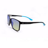 Sleepaxa Voilav Matte Black gaming & computer glasses with yellow blue-light filter – lens detail view
