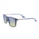Sleepaxa Elegan Matte Slate Blue gaming & computer glasses with yellow blue-light filter – lens detail view