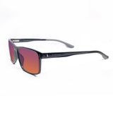 Sleepaxa Yeux Slate Jet Grey red circadian sleep glasses blocking 100% of light up to 550nm – lens detail view