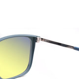 Sleepaxa Elegan Matte Slate Blue gaming & computer glasses with yellow blue-light filter – lifestyle view