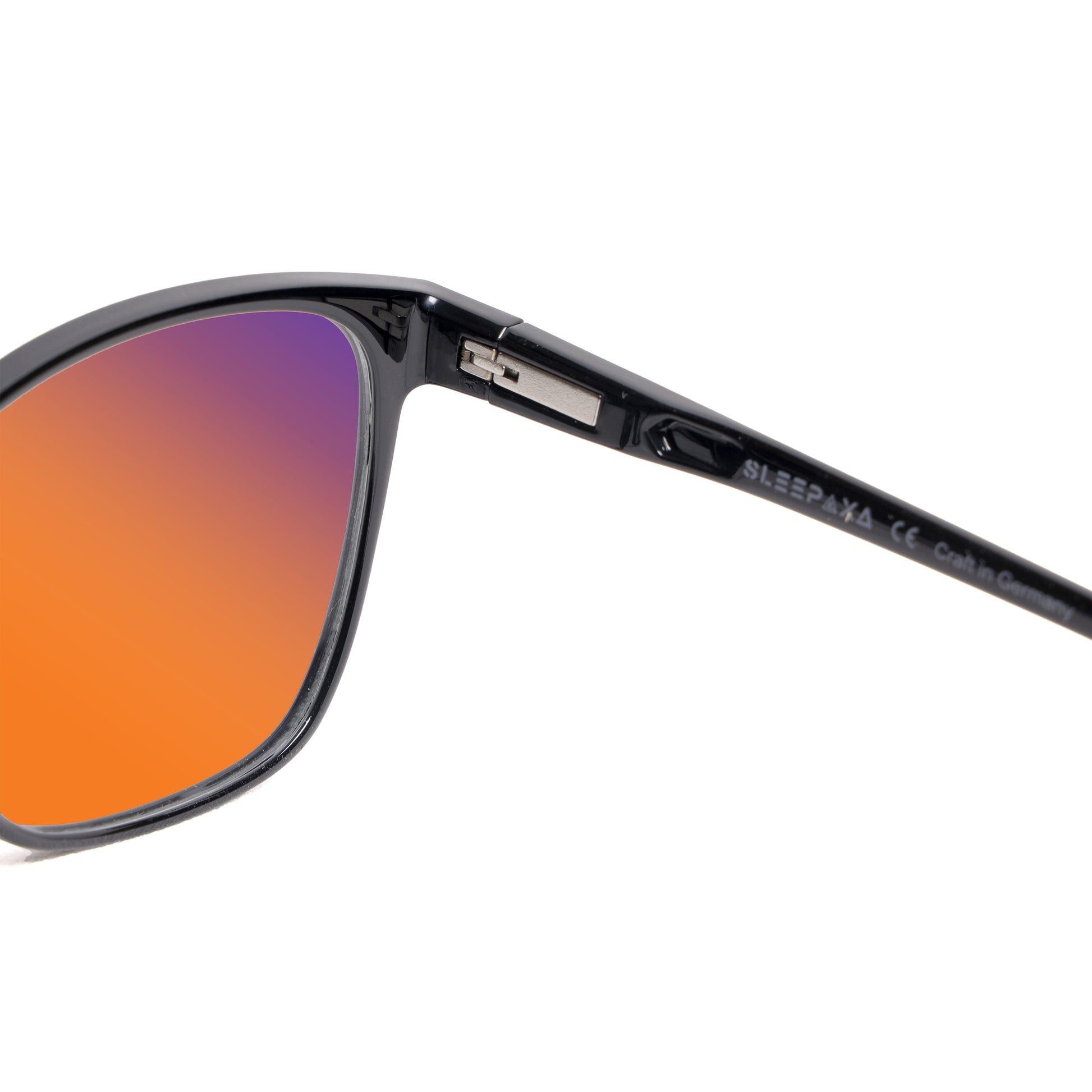 Sleepaxa Clarte Jet Black Amber Tinted Blue Block Glasses for Sleep & Eye Strain