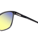 Sleepaxa Clarte Jet Black gaming & computer glasses with yellow blue-light filter – lifestyle view