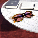 Grandeur Umber Brown FL-41 migraine glasses, rectangle