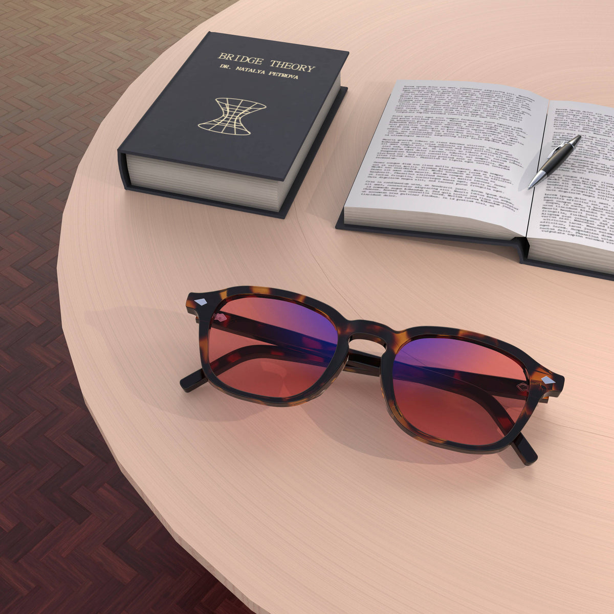 Eclate Copper Canyon FL-41 migraine glasses, rectangle