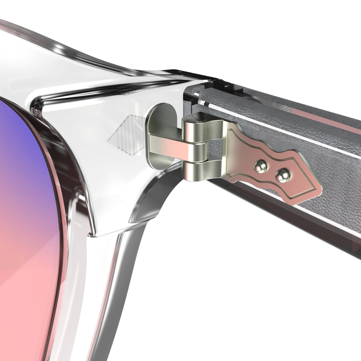 Eclate Crystal White FL-41 migraine glasses, rectangle