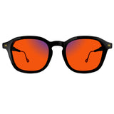 Chrono Gunmetal Black sleep glasses, rectangle