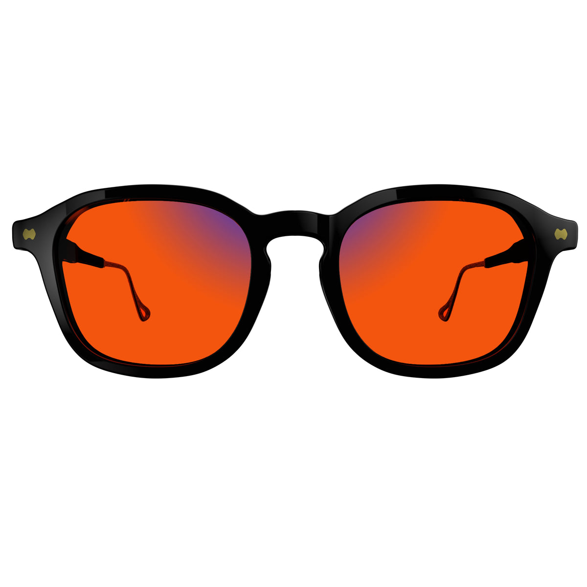 Chrono Gunmetal Black sleep glasses, rectangle