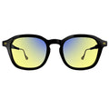 Sleepaxa Chrono Gunmetal Black Computer Glasses – Medium Rectangle, 139 mm Front