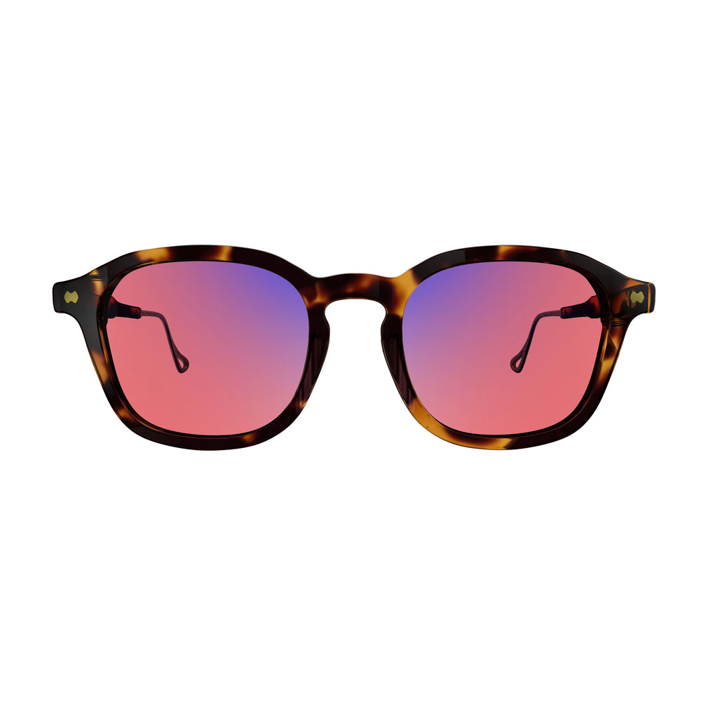 Chrono Burnt Umber FL-41 migraine glasses, rectangle