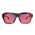 Sleepaxa Celestial Beaver Brown FL-41 Migraine Glasses – Large Square Acetate, Wide 149mm Fit