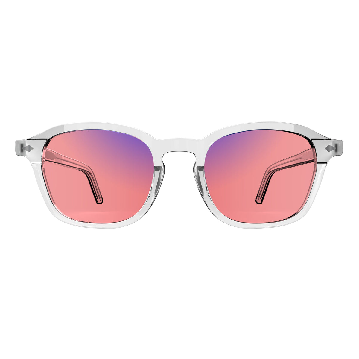 Eclate Crystal White FL-41 migraine glasses, rectangle