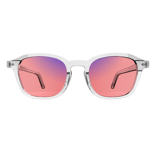 Eclate Crystal White FL-41 migraine glasses, rectangle