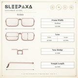 Eclate Crystal White FL-41 migraine glasses, rectangle