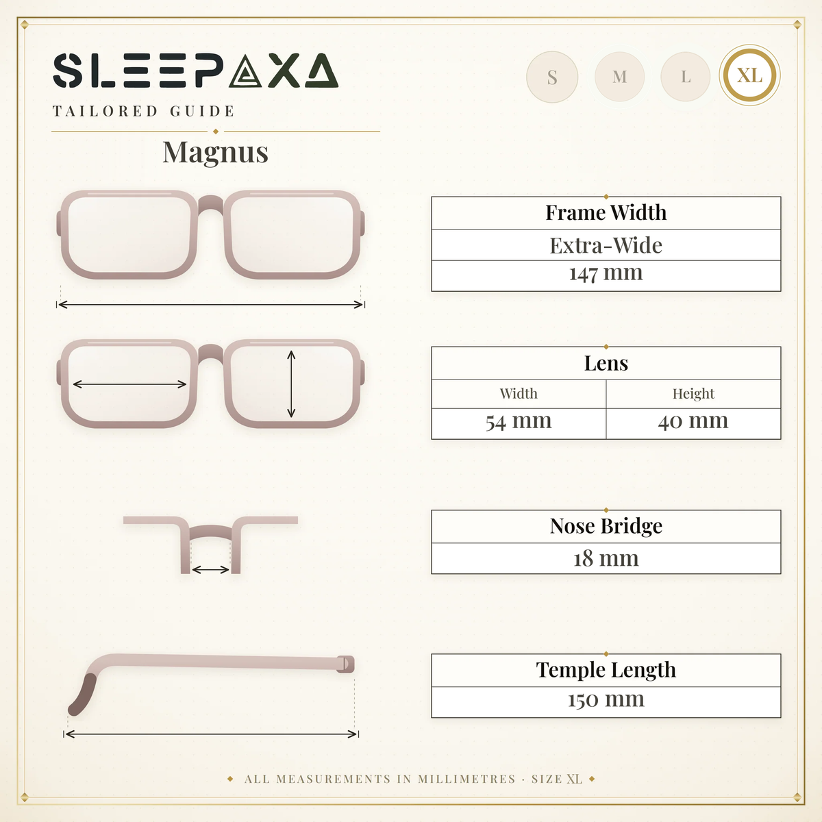 Magnus Smoke Crystal sleep glasses, bold vintage square