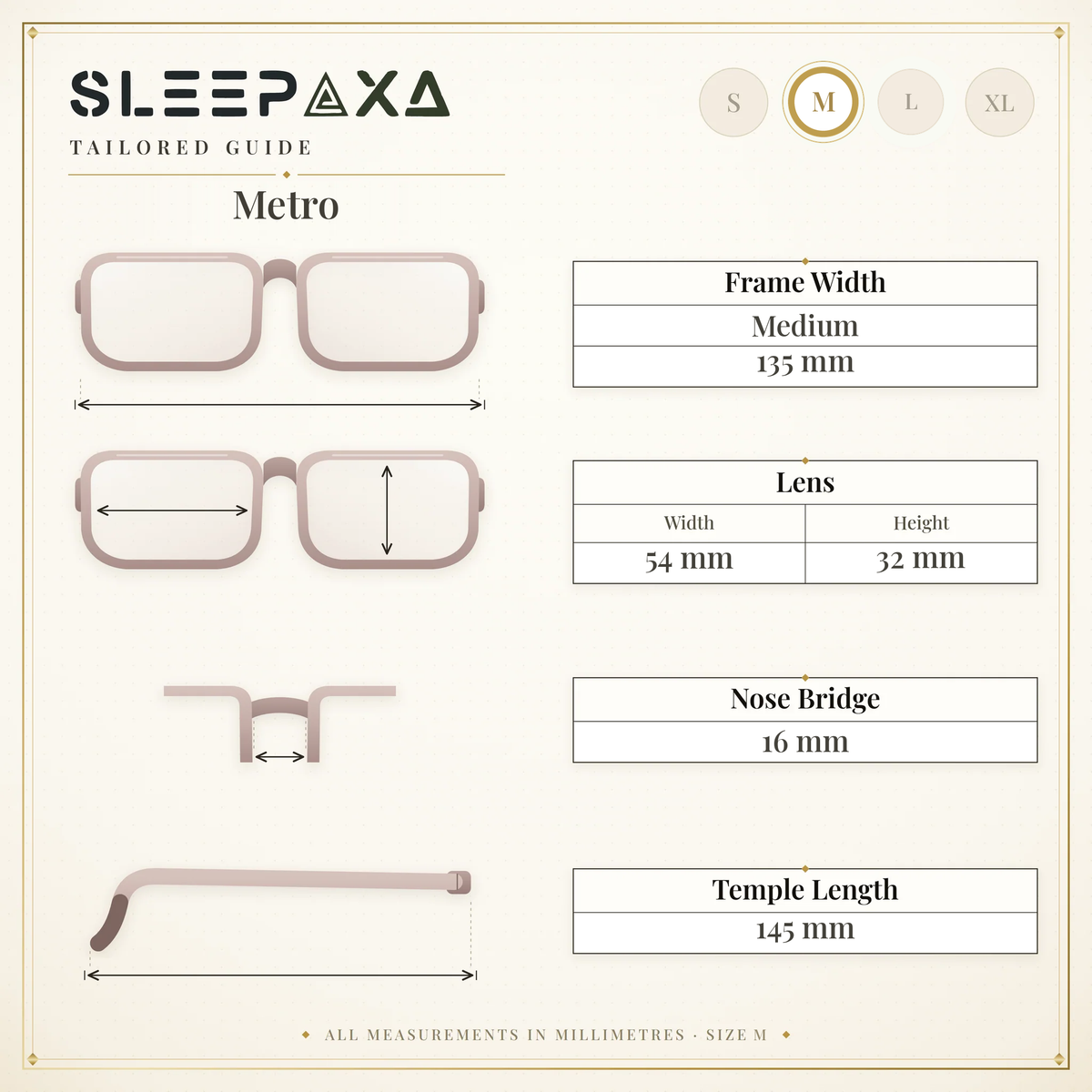Metro Jet Black FL-41 migraine glasses, simple square