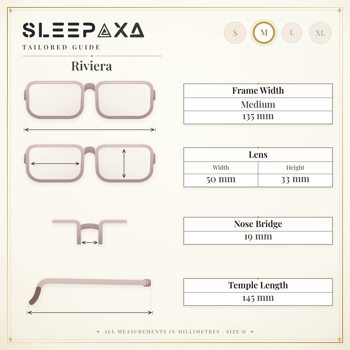 Riviera Tortoise Brown sleep glasses, retro oval cat-eye