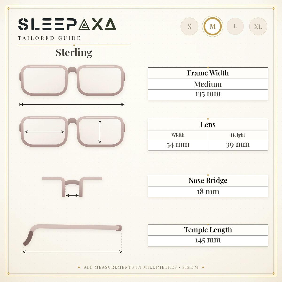 Sterling Sage Crystal sleep glasses, professional square