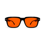 Astor Jet Black sleep glasses, premium bold square