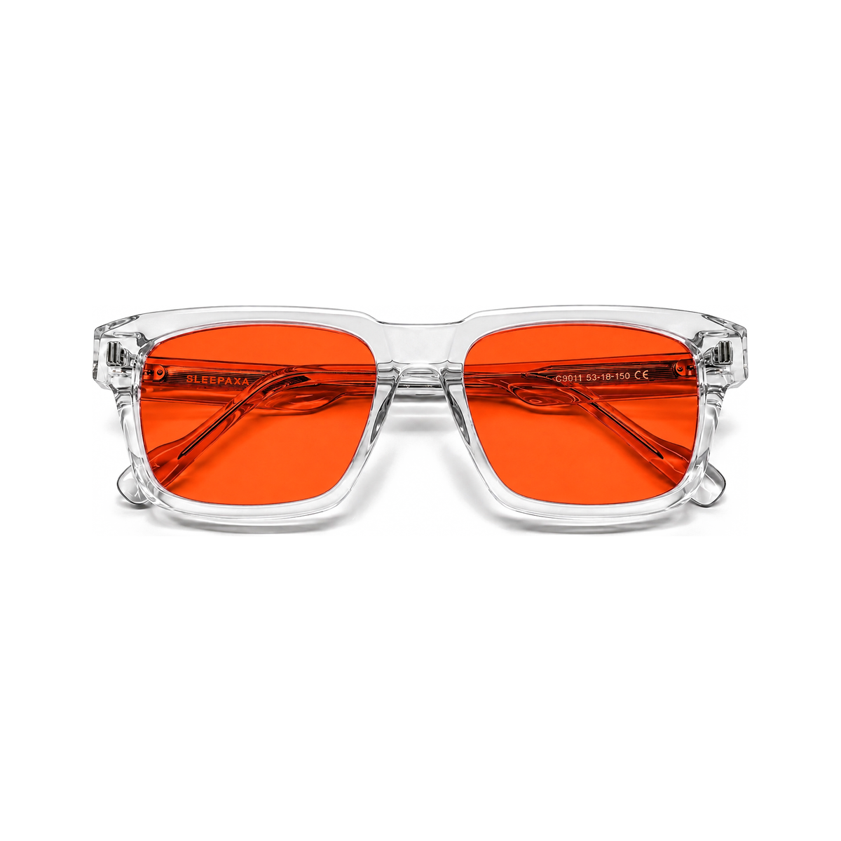 Astor Crystal Clear sleep glasses, premium bold square