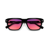 Astor Jet Black FL-41 migraine glasses, premium bold square