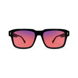 Astor Jet Black FL-41 migraine glasses, premium bold square