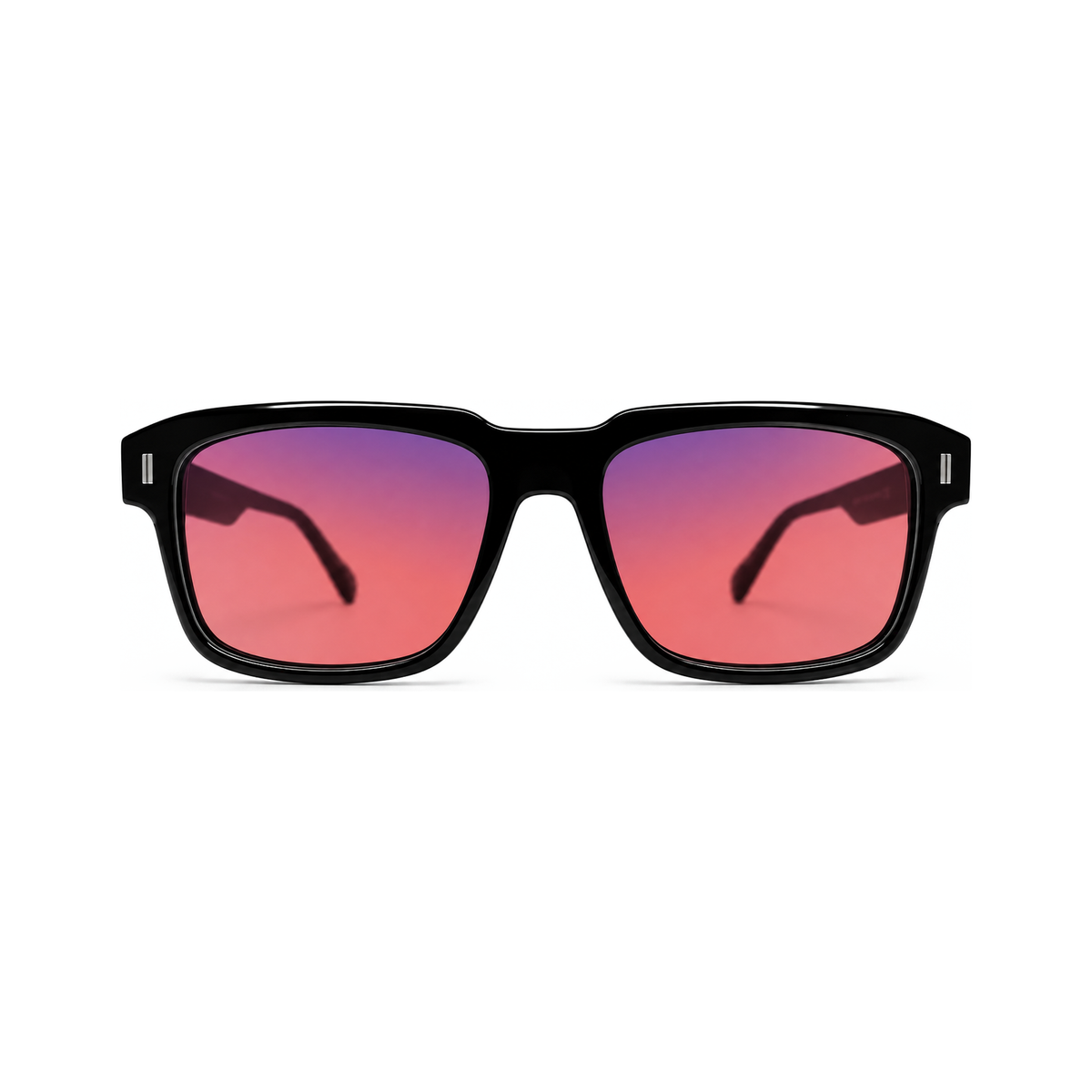 Astor Jet Black FL-41 migraine glasses, premium bold square