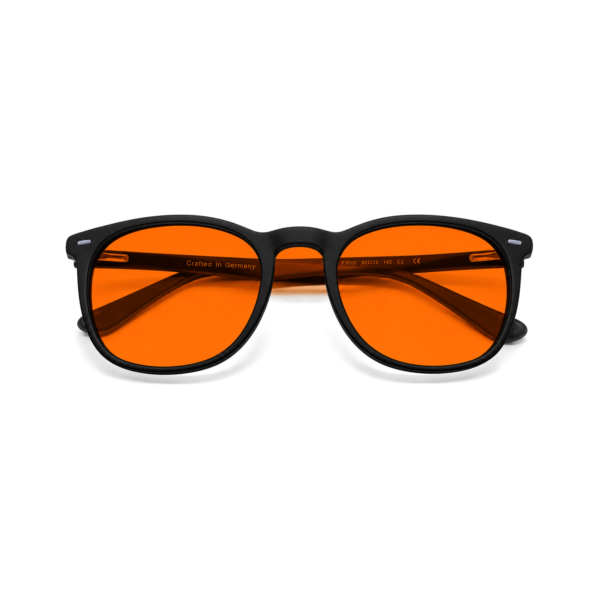 Halcyon Slate Black sleep glasses, round oval