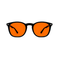 Sleepaxa Halcyon Slate Black Sleep Glasses – Round Oval, Extra-Deep Bridge